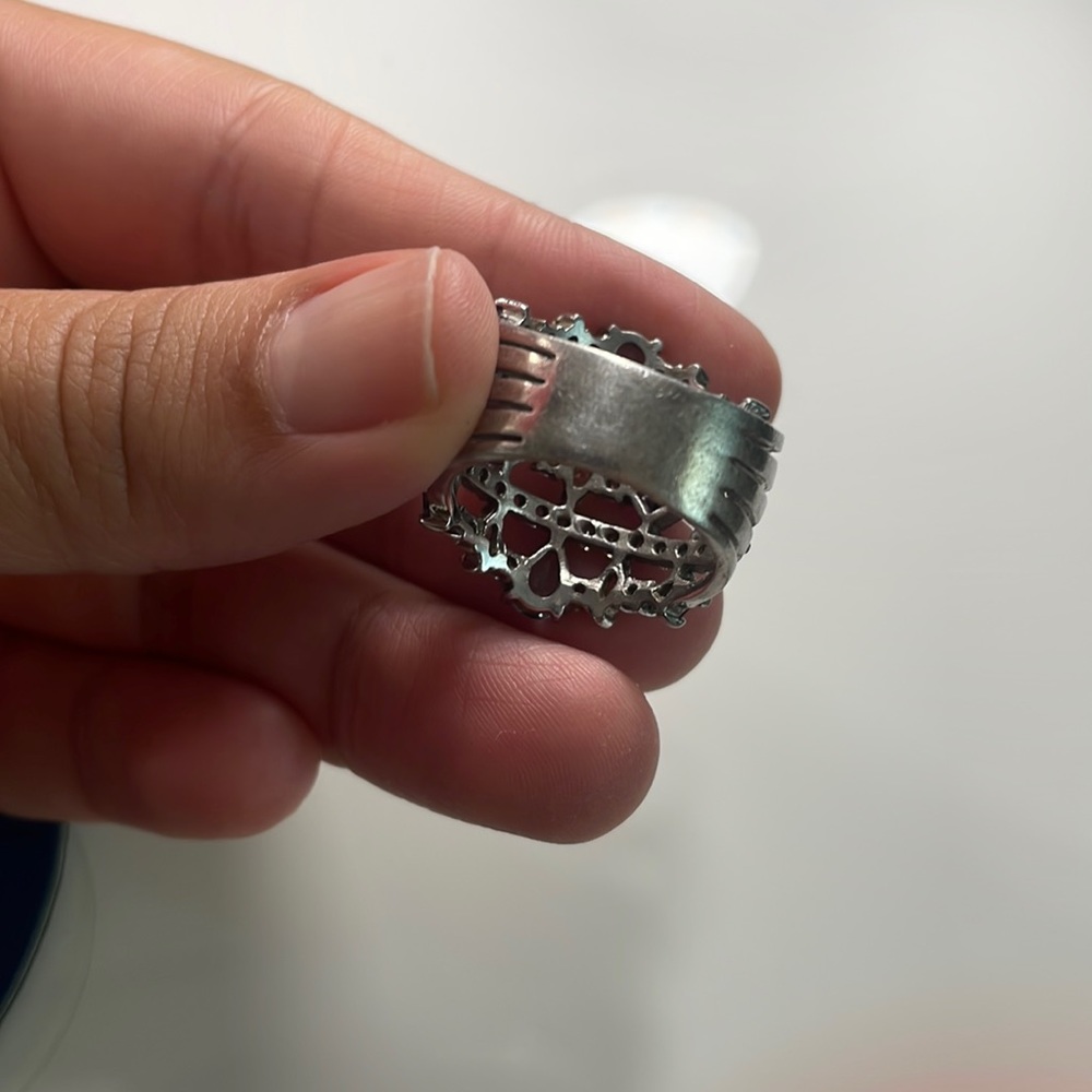 Multi Colored Gemstone Ring / Size 7 - image 4